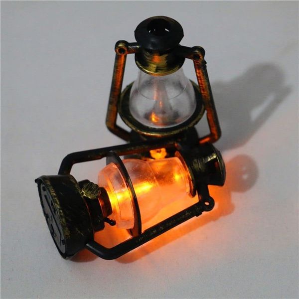 Miniature Lamps for Dollhouse,Doll House Miniature Retro Oil Lantern Dollhouse Accessories Scene Ornaments Dollhouse Miniature Scene Model Hurricane Lantern Kerosene Lamp,Dollhouse Accessories