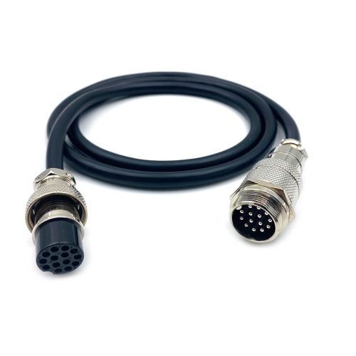 3.28 ft GX20 14 Pin Male to Female Cable, GX20 14Pins Female to Male Head Aviation Cordset Electrical Connector Panel Mount Circular Metal Adapter Cordset for Ships 5A 200V 22AWG (1meter)