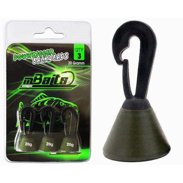 Magic Baits Downrigger Backleads 3 Stück Schnurabsenker Absenkblei (Green, 30g)