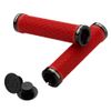 Sram MTB Locking Grips with Two Clamps and End Plugs - Red