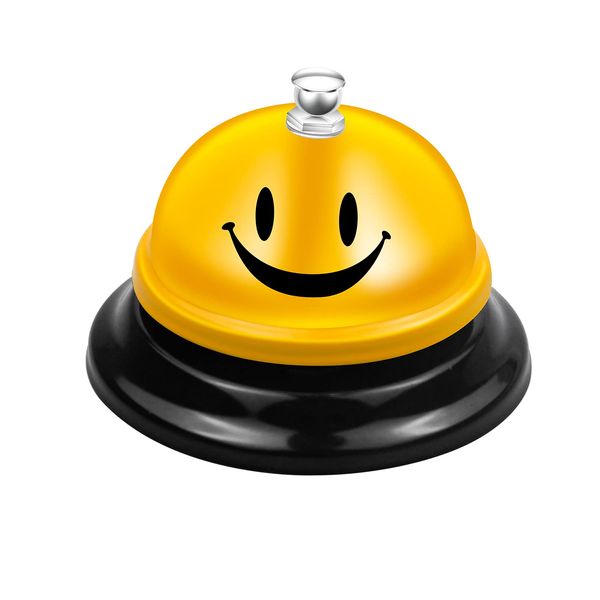 Call Service Bell Stainless Steel Desk Bell Chrome Game Bell Front Desk Bell Call Bells Kitchen Bell Reception Call Bells for Schools, Dinner, Hotel