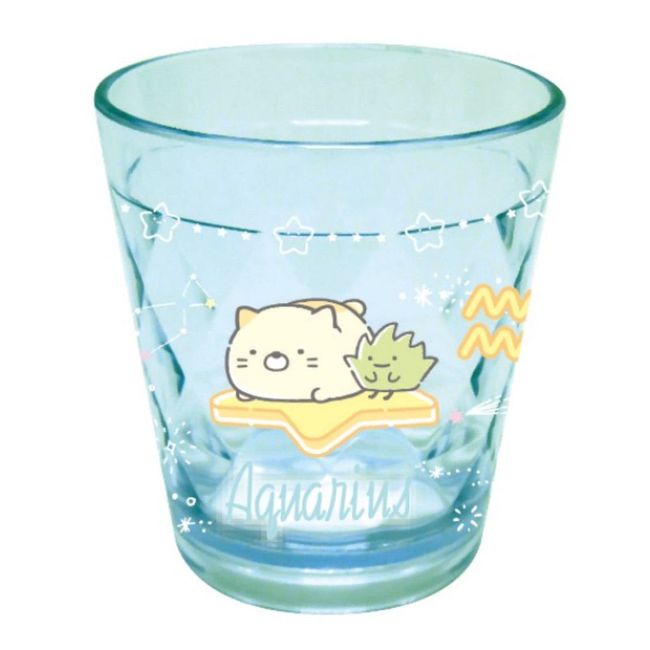 Kay Company SG-12CCL-MG Sumikko Gurashi 12 Constellations Sparkly Clear Cup Aquarius