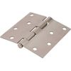 3 Pc- Everbilt 4 in. Security Door Hinge, Square Corners, Satin Nickel Finish