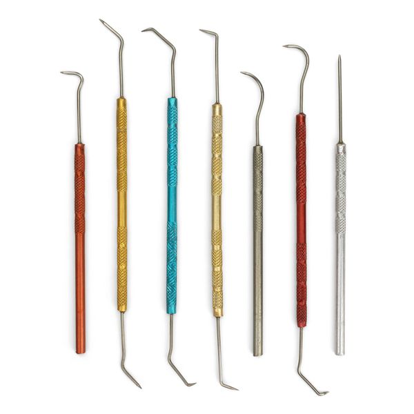 ENKAY - Dental Pick Set with Colored Handles, 7 Pieces