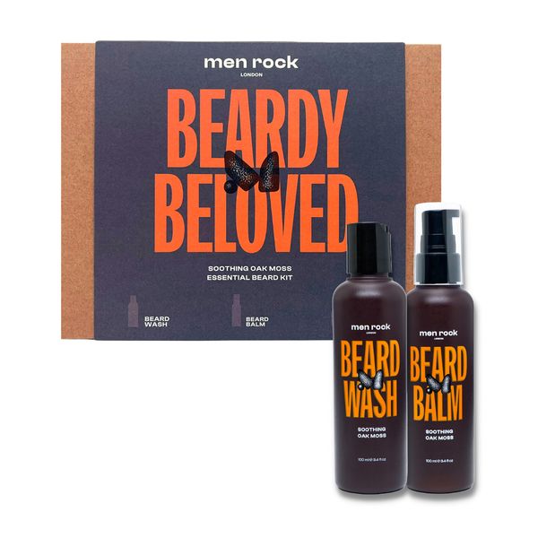 Men Rock Beardy Beloved Soothing Essential Beard Kit - Oak Moss - 2 Pc