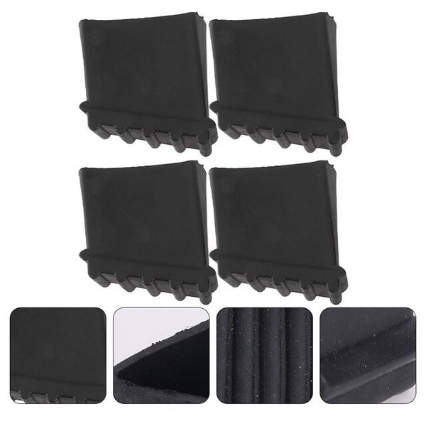 Step Ladder Foot Pad Rubber Cover Step Extension Cap Non-slip Replacement Chair Protector End Part Accessory Cushion, 01 Black