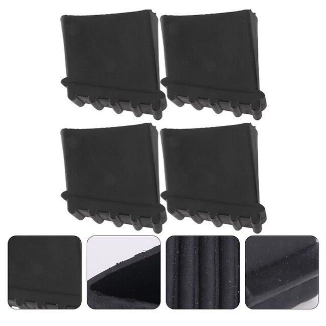 Step Ladder Foot Pad Rubber Cover Step Extension Cap Non-slip Replacement Chair Protector End Part Accessory Cushion, 01 Black