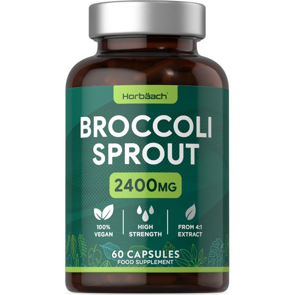 Broccoli Sprout Extract | Activated Sulforaphane Supplement | 2400mg Capsules | 60 Count | Vegan & Vegetarian | by Horbaach