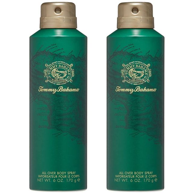 *PACK OF 2** Tommy Bahama SET SAIL MARTINIQUE for Men Body Spray 6 oz NEW IN CAN