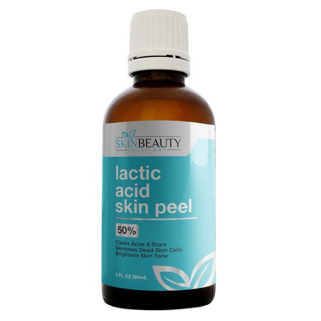 2 oz Lactic Acid Skin Peel - 50% Alpha Hydroxy Acid- Scars- Melasma- Wrinkles ++