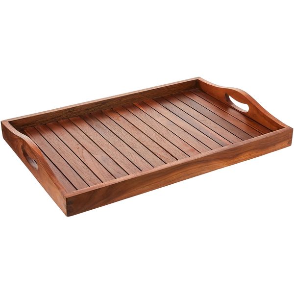 Bare Decor Vivi Spa/Serving Tray in Solid Teak Wood