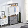 Storage Cabinet Coat Rack/Hallway Bedroom Cube Dresser w/Storage Shelf & Drawers