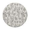 Black & Cream Butterfly Meadow Botanical Wildflower Pattern PopSockets Swappable PopGrip