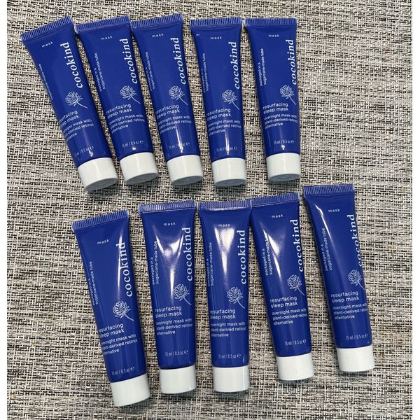 Lot Of 10 Cocokind resurfacing sleep mask  15 ml .05 ounce Each Total .50 Ml #C1