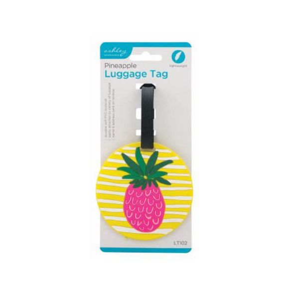 Fun Novelty Lightweight Soft PVC Material Pineapple Luggage Tag