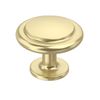 Coinkoly 10 Pack Gold Cabinet Knobs - Single Hole Zinc Alloy Drawer Pulls for Kitchen Cupboard - Round - UK0009