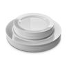" OCCASIONS " 300 Pcs Set & 60 GuestWedding Disposable Plastic Plate & Silverware Combo Set (Diamond White & Silver plates, Silver Silverware)