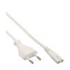 InLine® 16603W power cable, power plug to Euro 8 C7 plug, white, 0.3 m