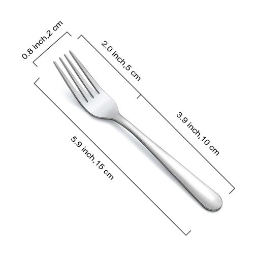 36-Piece Salad Forks Set, Funnydin 5.9" Inches Stainless Steel Forks Silverware, Durable Dessert Forks Set, Cost-effective Small Forks for Home, Kitchen, Restaurant - Mirror Polished, Dishwasher Safe