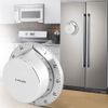Digital Kitchen Timer, Manual Mechanical Kitchen Timer with Magnetic Base Countdown Cooking Baking Timing Tool (Silver)