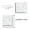 Nilah Tile Stencil - Large Floor Stencil, Bathroom Stencil, Ceramic Tile Stencil, Floor Tile Stencils, Kitchen Stencils
