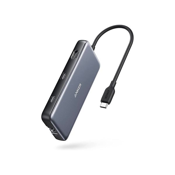 Anker 533 USB-C Hub (8-in-1) PowerExpand USB-C Adapter, 100W Power Delivery, 4K 60Hz HDMI, 10 Gbit/s USB-C & 2 USB-A Datenports, Ethernet-Port, microSD & SD Speicherkartenleser, Für MacBook und mehr