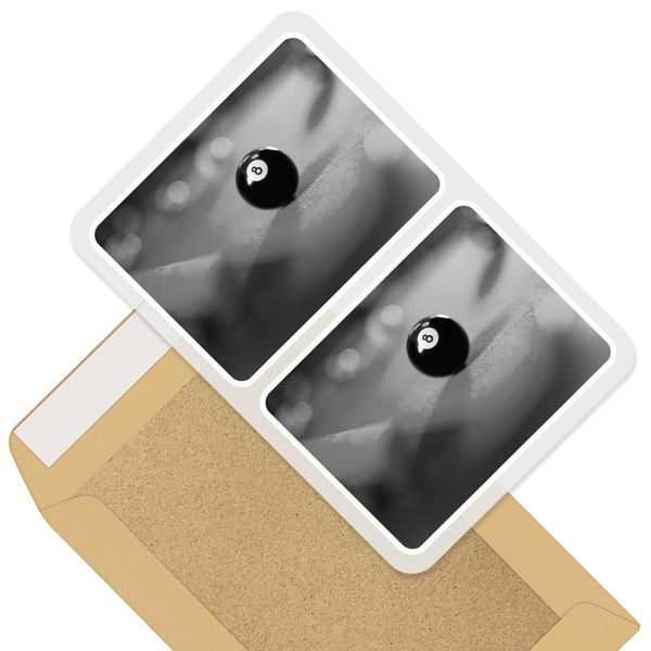 2 x 10cm Rectangle Stickers - Eight Ball Pool Snooker Pub Game Decals 36828