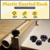 Mardatt Thru Hole Star Knobs Nuts Assortment Black Plastic Handle Clamping Knobs Brass Female Thread (Assorted Sizes x 32pcs)