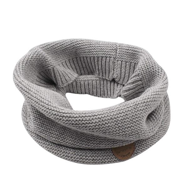 XIAOHAWANG Baby Winter Scarf Kids Thick Knit Scarves Toddler Neckerchiefs lovely (grey)