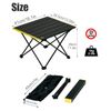 iClimb Ultralight Compact Camping Folding Table with Carry Bag (Black - S)