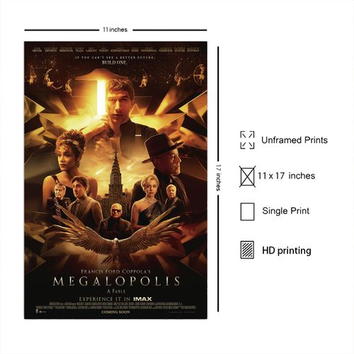 Megalopolis Movie Poster #1 - Matte Poster Frameless Gift 11 x 17 inch(28cm x 43cm)