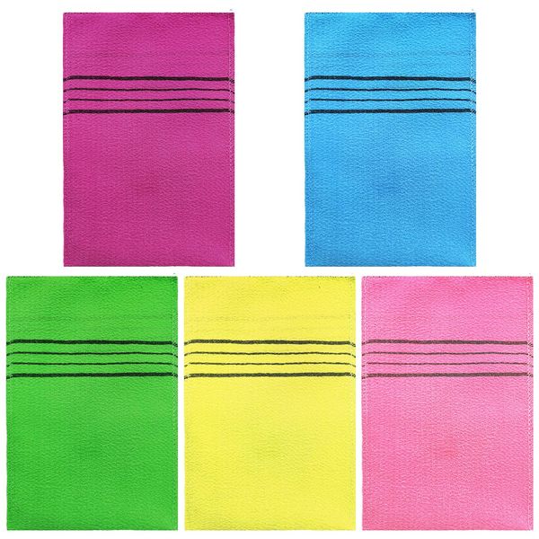 5-pack Of Bathing Gloves, Shower Gloves, Exfoliating Towels, Dirt And Dead Skin Cleaning Gloves, Scrub Gloves, Suitable For Body (5 Colors)