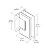 Polished Chrome Pinnacle 074 Series Wall Mount Short Back Plate Hinge