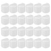 uxcell 48Pcs White PP Plastic Disc Top Caps, Reusable Press Cap for Empty Bottle Lotion Shampoo Container