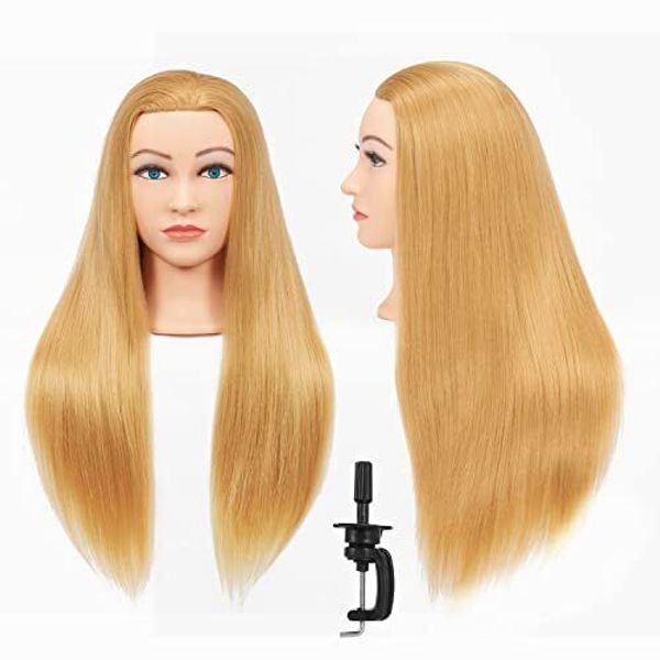 Mannequin Head 26"-28" Synthetic Fiber Training Head Braiding Head