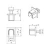 Techno BACK-B1-6 USB 3.0-B Type Cap for Device Side Connector (Black) Knob 6pcs/pack