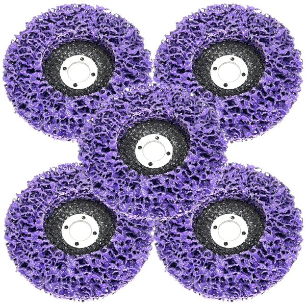 S-NET SN-346-CD Cleaning Polishing Disc Rust Removal Grinding DIY Matte Paint Removal Sander Paint Grinder Set of 5 Purple