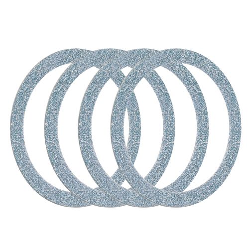 uxcell 4 Pcs Magnetic Adapter Ring, Universal Magnetic Wireless Charger Conversion Kit Sparkle Magnetic Metal Ring Adhesive Sticker Ring for Phone Case, Blue