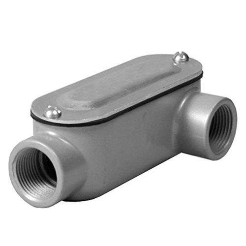 TayMac RLL125 Threaded LL Type Conduit Body, Die Cast Aluminum, Stamped Steel Cover, 1-1/4-Inch, Gray
