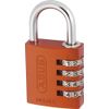 ABUS Combination Lock 145/40 Orange - Luggage Lock, Locker Lock and Much More. - Aluminium Padlock - Individually Adjustable Numerical Code - ABUS Security Level 4