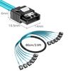 Kirolle 0.8m/2.6ft 6Gbps High Speed Sata Cable 3 Ⅲ Sas Cable for Server HDD SDD Computer CD DVD Drivers(6pcs/set)