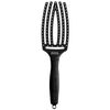 Olivia Garden Fingerbrush Paddle Hair Brush Medium - Scalp Shape, Ionic Bristles, Massage, Comfortable, Anti-Static & Vented Hairbrush
