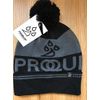 PROQUIP GOLF WINTER BOBBLE HAT. BLACK/GREY.