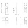 Electric Meter Security Seal Wire Padlock Blue Pack of 10