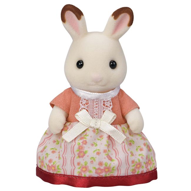 EPOCH Sylvanian Families U-101 Chocolate Rabbit Mother Doll, Safety Toy Mark Certified, Toy for Ages 3 Years and Up, Dollhouse