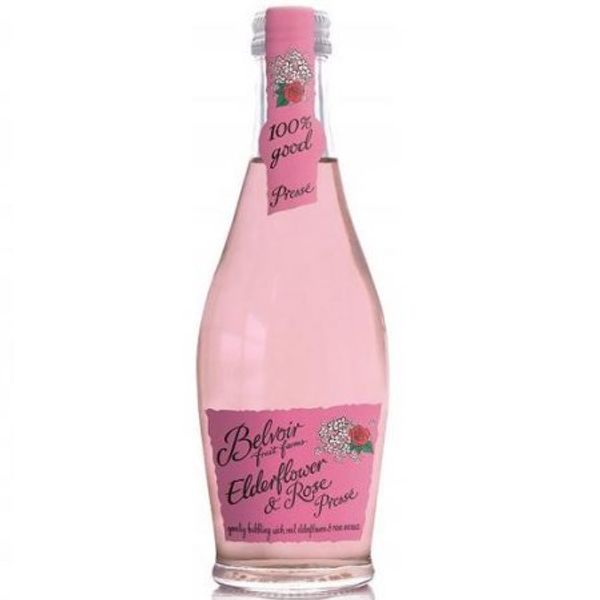 Belvoir Fruit Farms Elderflower & Rose Lemonade, All Natural and Organic Fruit Juice, Cocktail Mixer, 8.4 fl oz (12 Glass Bottles)