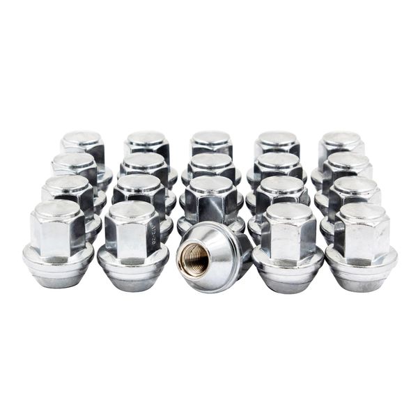 Wheel Accessories Parts 20 Pcs M14x1.5 14x1.5 OEM Style Lug Nuts 611-204 |ACPZ-1012-D | ACPZ-1012-M | 1.66" Long Chrome 13/16" Hex Fits 2014+ Ford Mustang | 2020+ Explorer | 2020+ Maverick