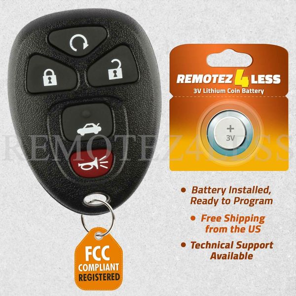 For 2004 - 2012 GM Keyless Entry Remote 5B Remote Start - 22733524 KOBGT04A