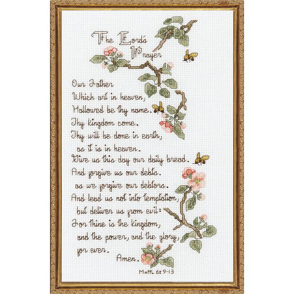 Janlynn 1-Piece The Lord'S Prayer Counted Cross Stitch Kit