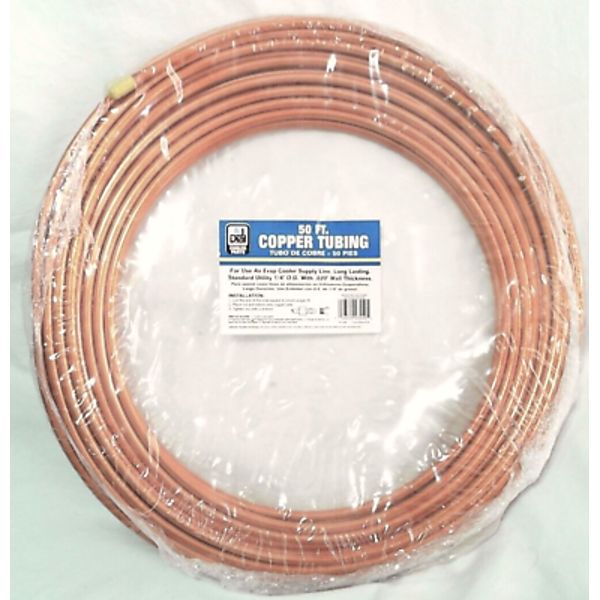 Dial 50ft Copper Tubing for Evap Cooler Supply Line 1/4" OD,.020" Wall Thickness